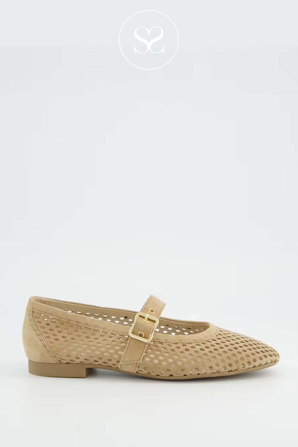 Paul Green Beige Mary-Jane Pump Shoes 1213-009