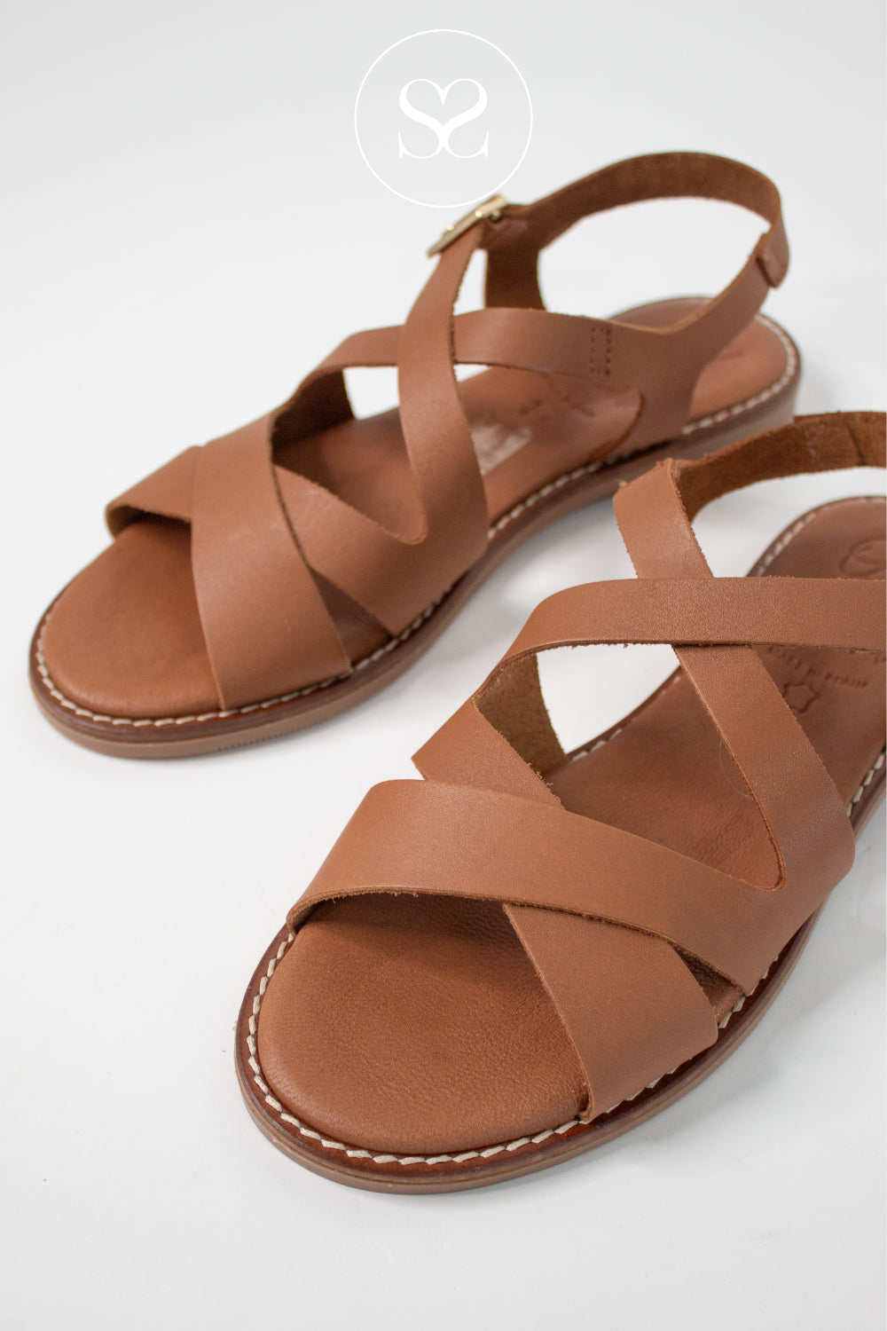 Oh My Sandals Tan Flat Sandals 5832