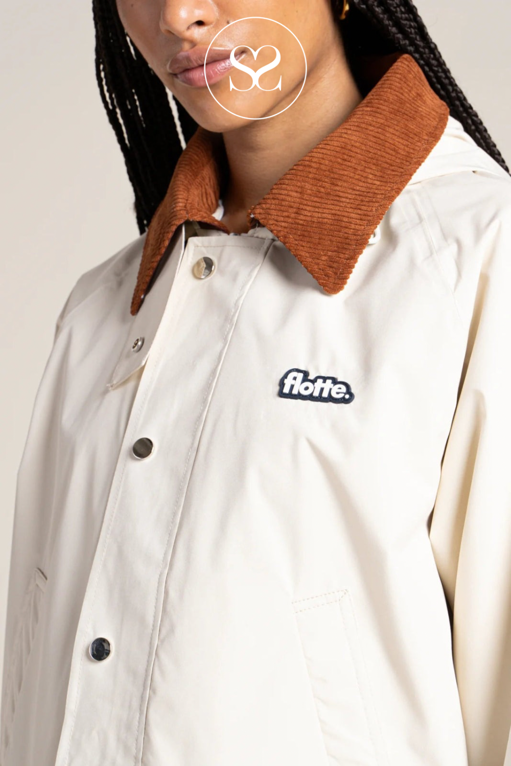 Flotte Cream Waterproof Short Parka Jacket - Archives