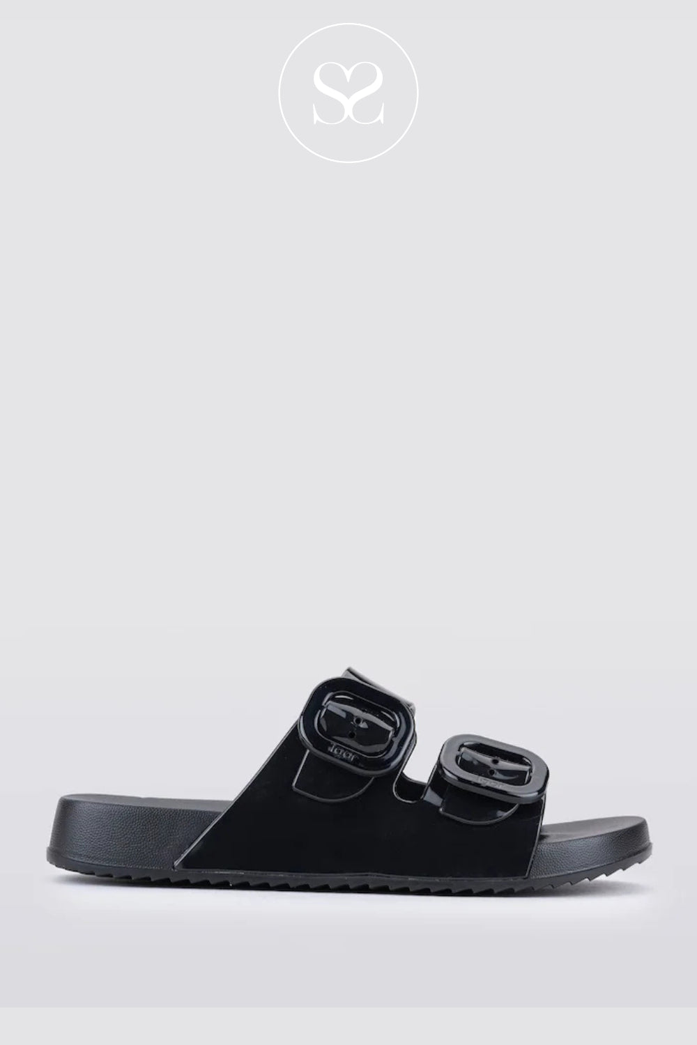 Igor Black Chunky Slider Sandals - Habana Brillo