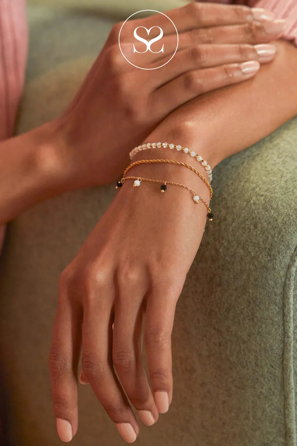 ESTELLA BARTLETT MOONSTONE AMELIA BRACELET EBB5945G Symbolic gemstone associated with emotional balance, intuition, and good luck