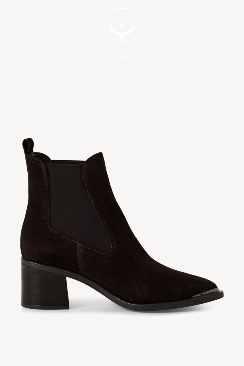 Tamaris Chocolate Brown Pointed Chelsea Boots 1-25301-45 Ireland