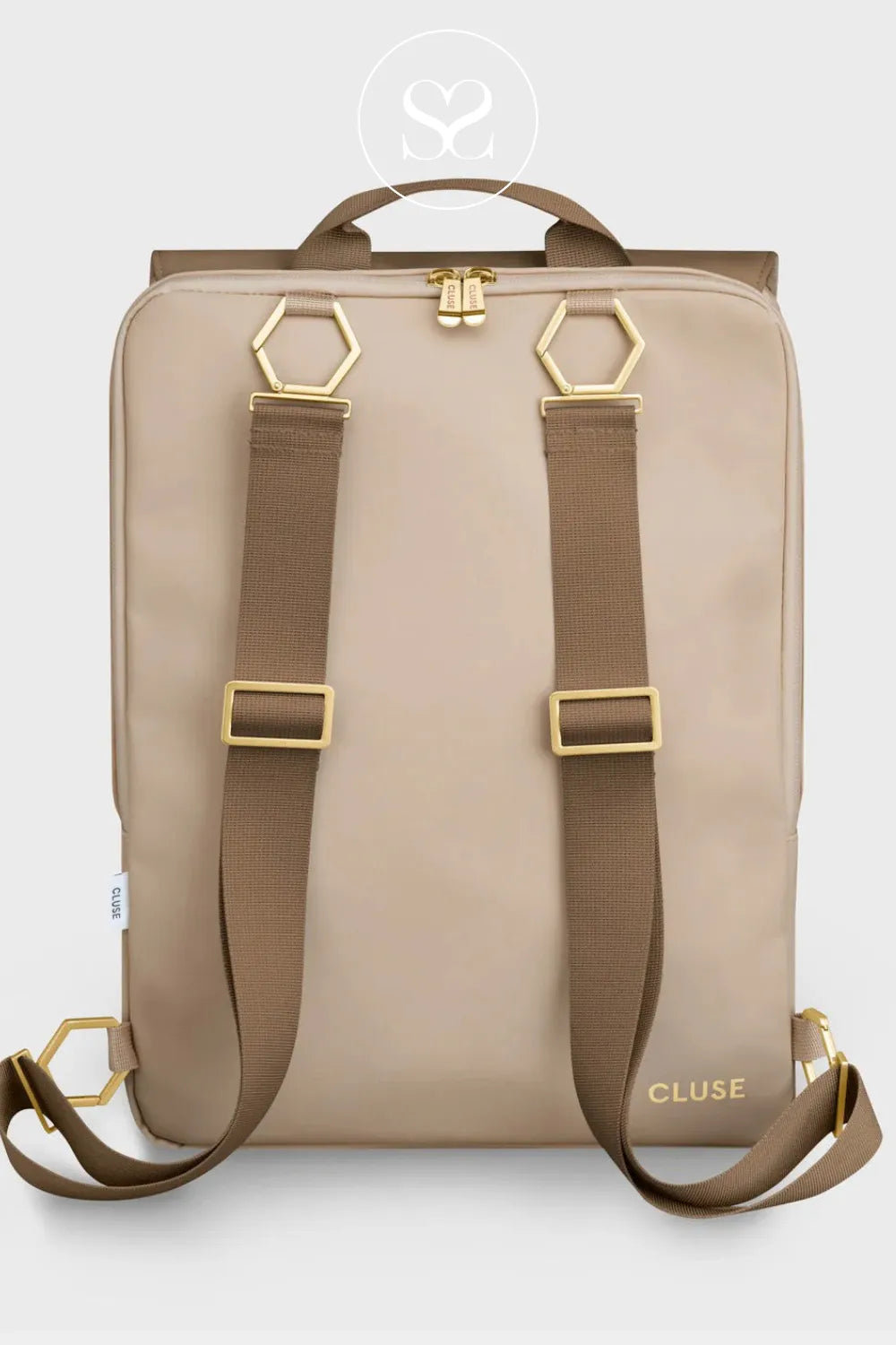 CLUSE BEIGE/BROWN REVERSIBLE BACKPACK CX03509