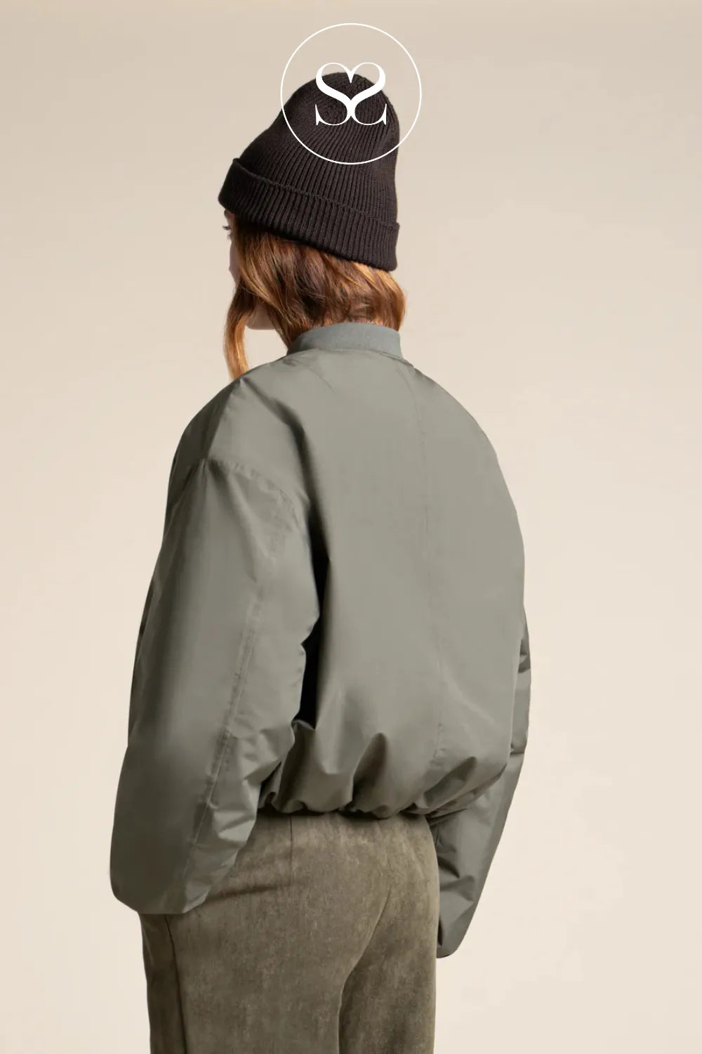 FLOTTE KHAKI WATERPROOF BOMBER JACKET ALESIA