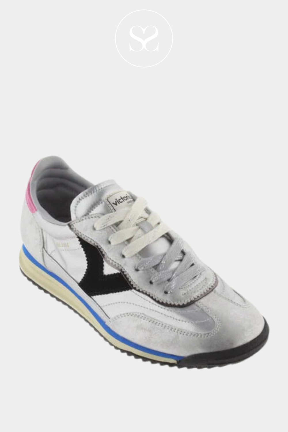 Silver metallic walking trainers for Women in Ireland