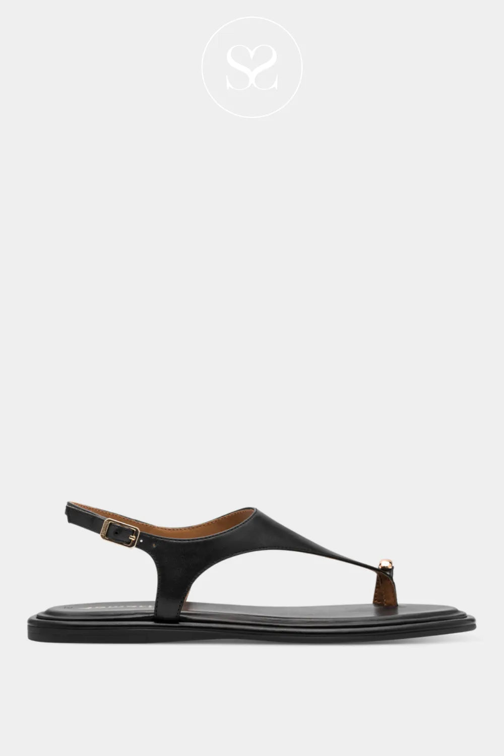 Tamaris Black Flat Sandals - 1-28142-46