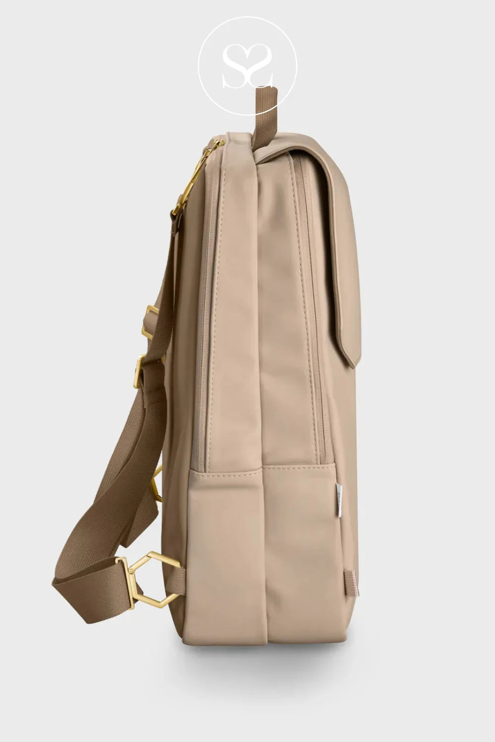 CLUSE BEIGE/BROWN REVERSIBLE BACKPACK CX03509