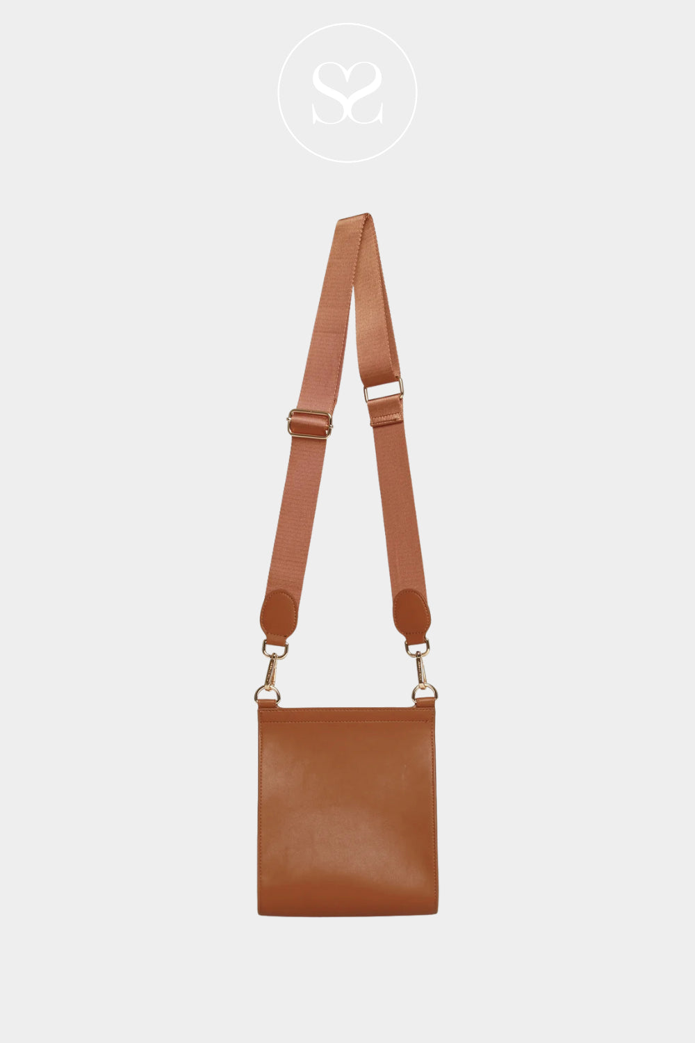 ALICE WHEELER TAN CROSSBODY HANDBAG WITH ADJUSTABLE AND REMOVABLE STRAP