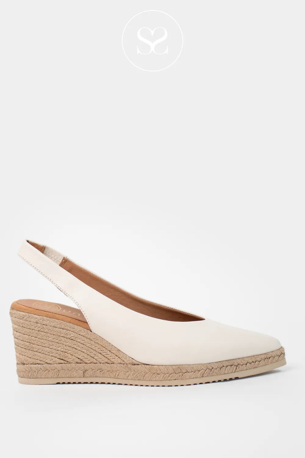 Unisa Off White Slingback Wedge Espadrilles -Decia trendy wedges perfect for spring summer seasons