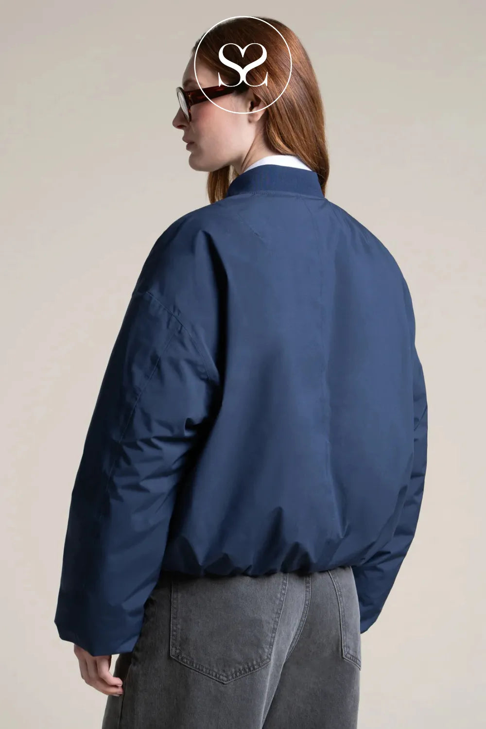 FLOTTE NAVY WATERPROOF BOMBER JACKET ALESIA