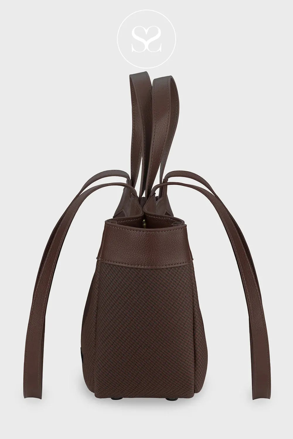 CLUSE DARK BROWN TEXTURED TOTE BAG CX15804