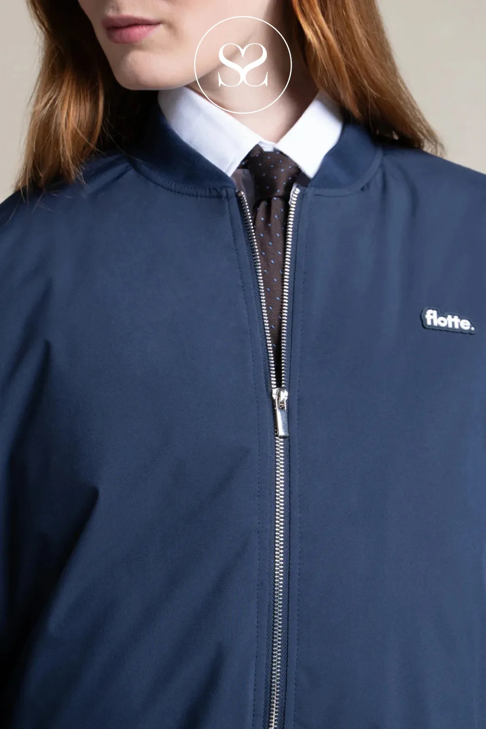FLOTTE NAVY WATERPROOF BOMBER JACKET ALESIA