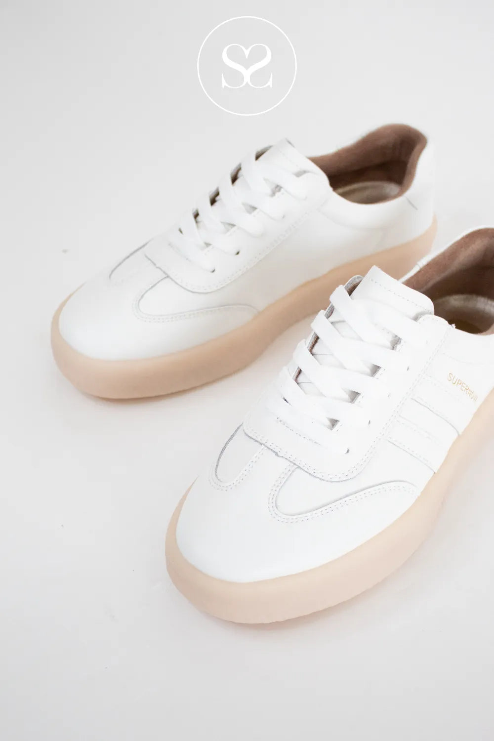 Off white trainers. Laces and chunky sole.