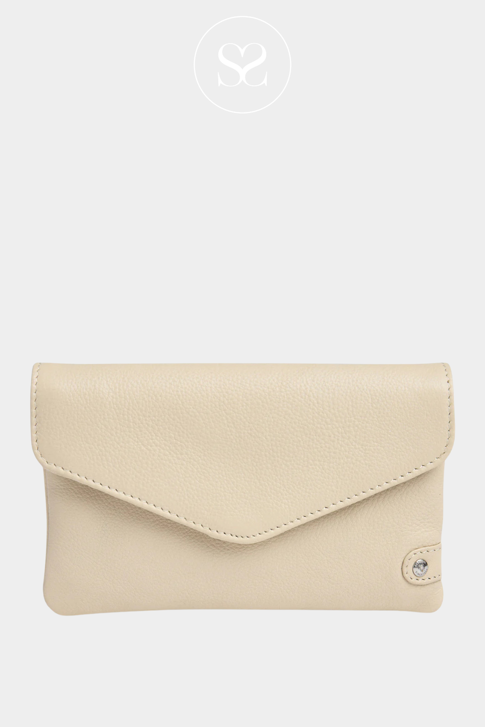 DEPECHE 16046 CREAM LEATHER PURSE & CARD HOLDER