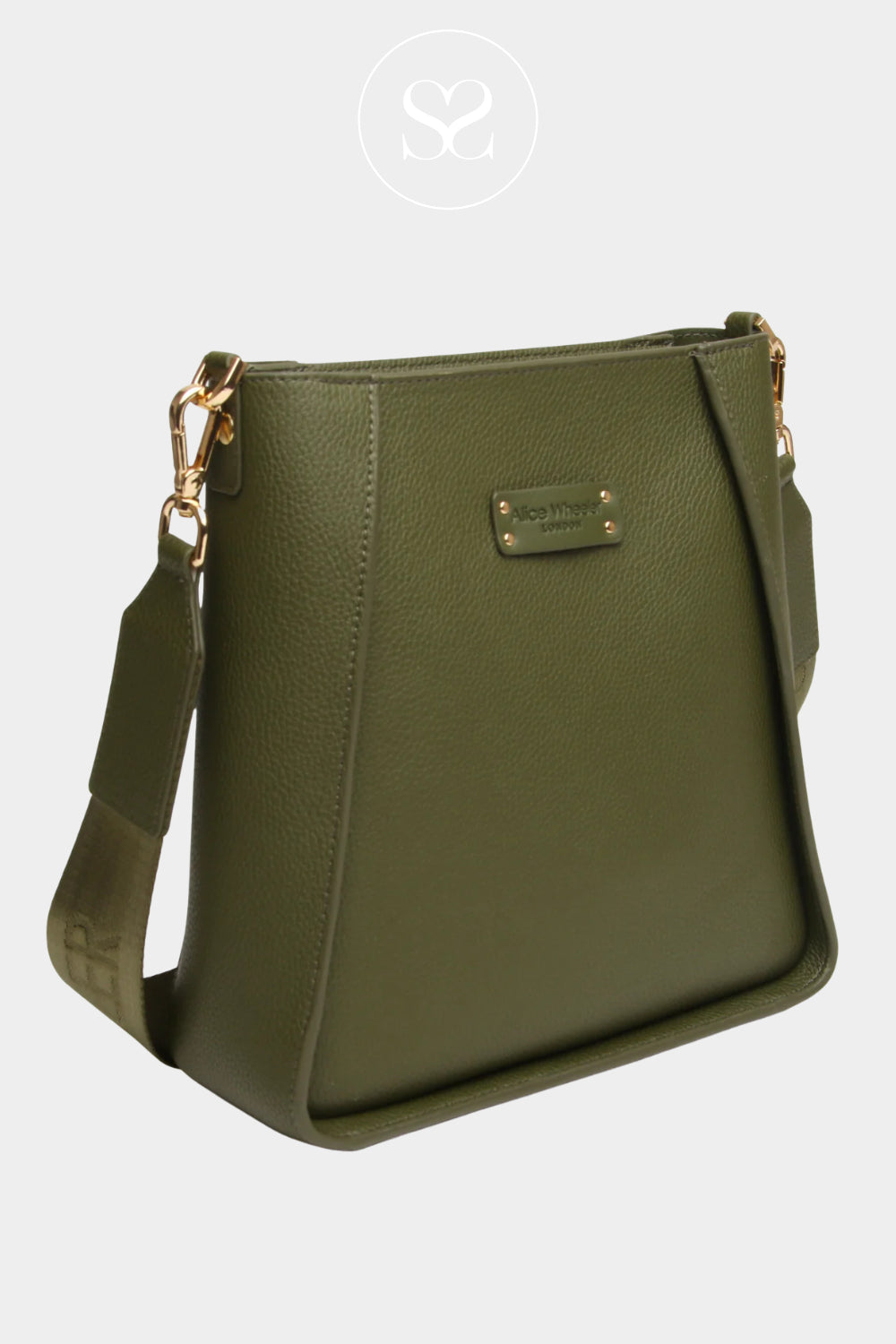 ALICE WHEELER ROOMY VEGAN LEATHER HANDBAG WITH SIGNATURE CORNER DETAILING