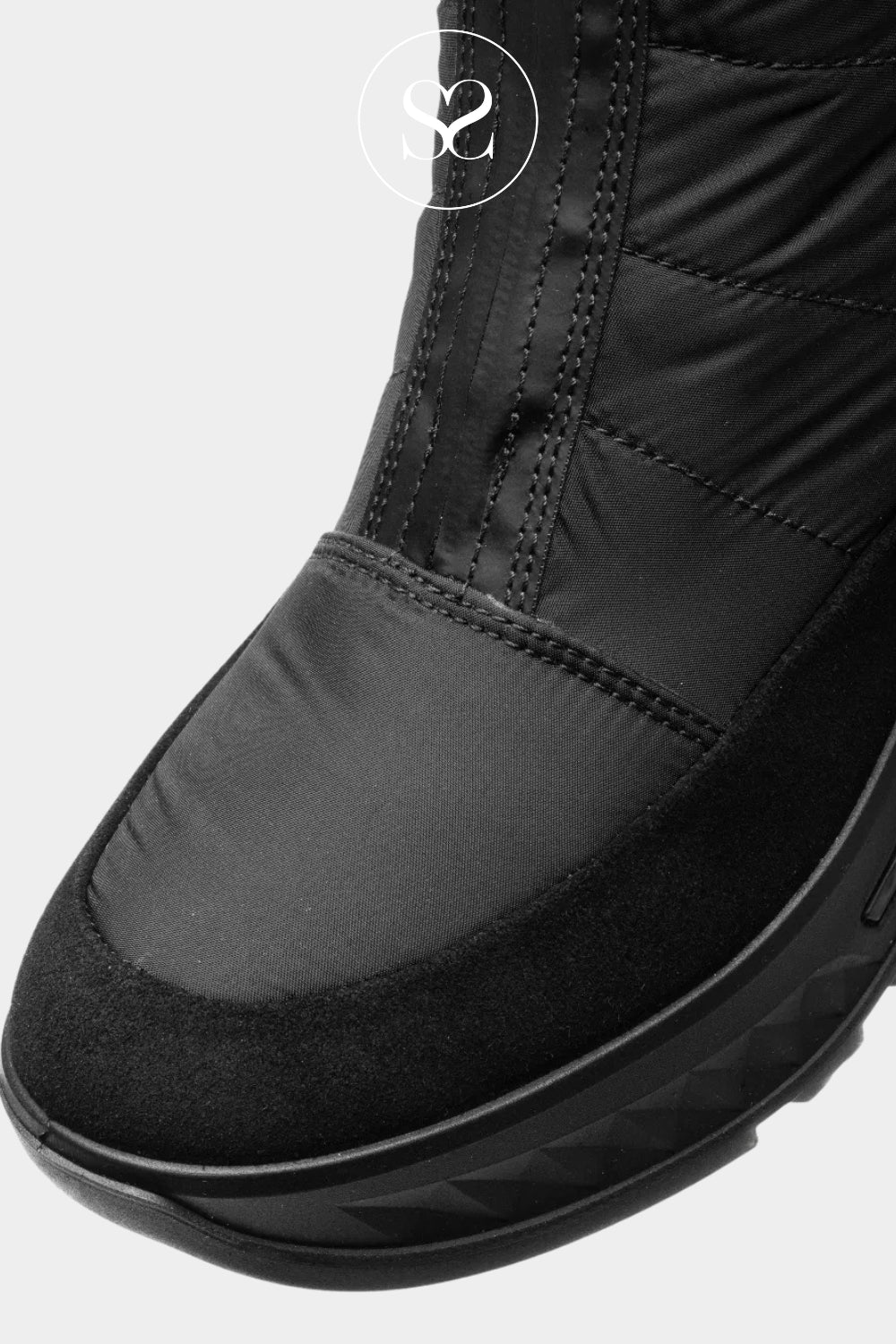 ARA BLACK WATERPROOF TRAINER BOOTS WITH FRONT ZIP FOR WOMEN