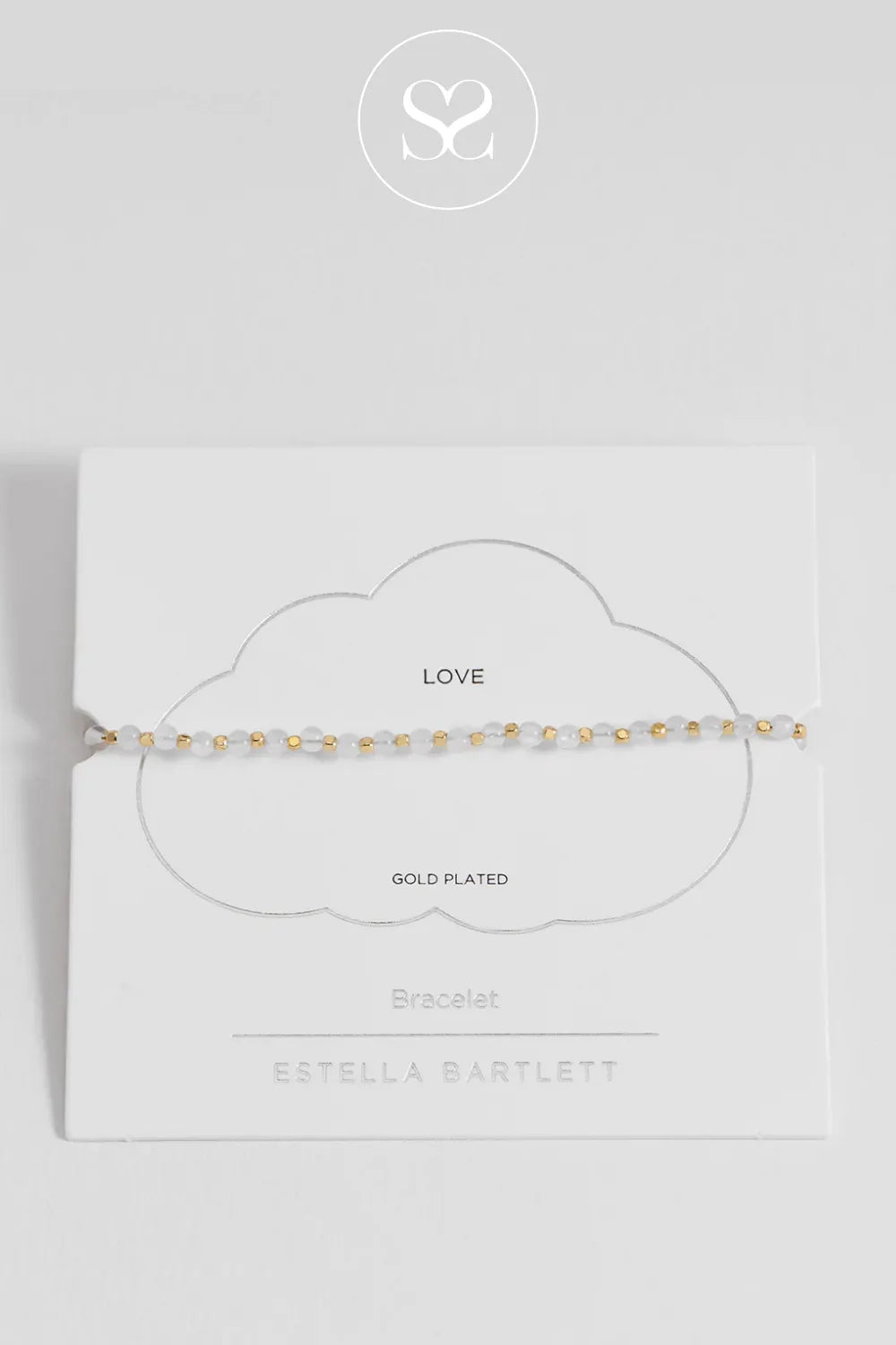 ESTELLA BARTLETT MOONSTONE AMELIA BRACELET EBB5945G Gold-plated design with natural moonstone gemstones for a soft, elegant finish