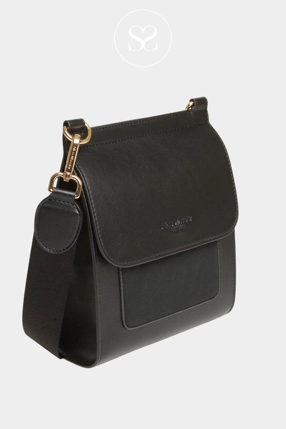 ALICE WHEELER BLACK LIGHTWEIGHT CROSSBODY HANDBAG -IRELAND