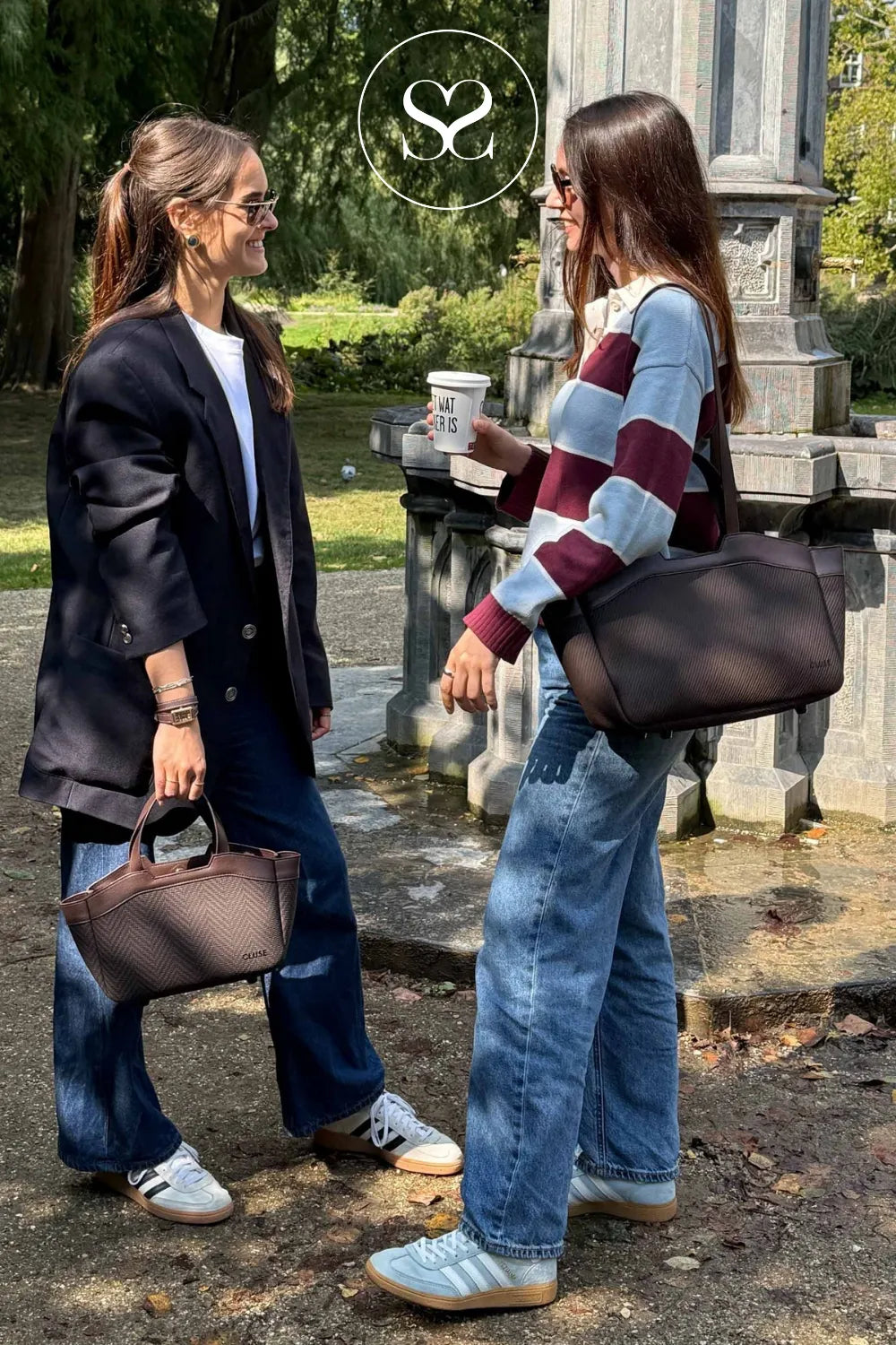 CLUSE DARK BROWN TEXTURED TOTE BAG CX15804