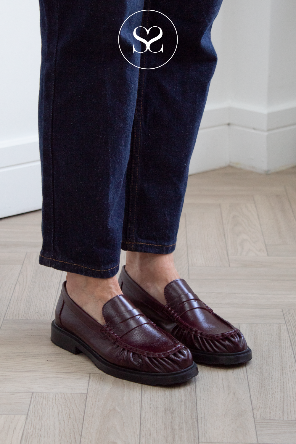 Wonders Burgundy Moccasin Loafers - B-9170