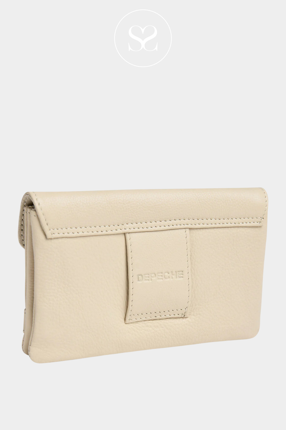 DEPECHE 16046 CREAM LEATHER PURSE & CARD HOLDER IRELAND