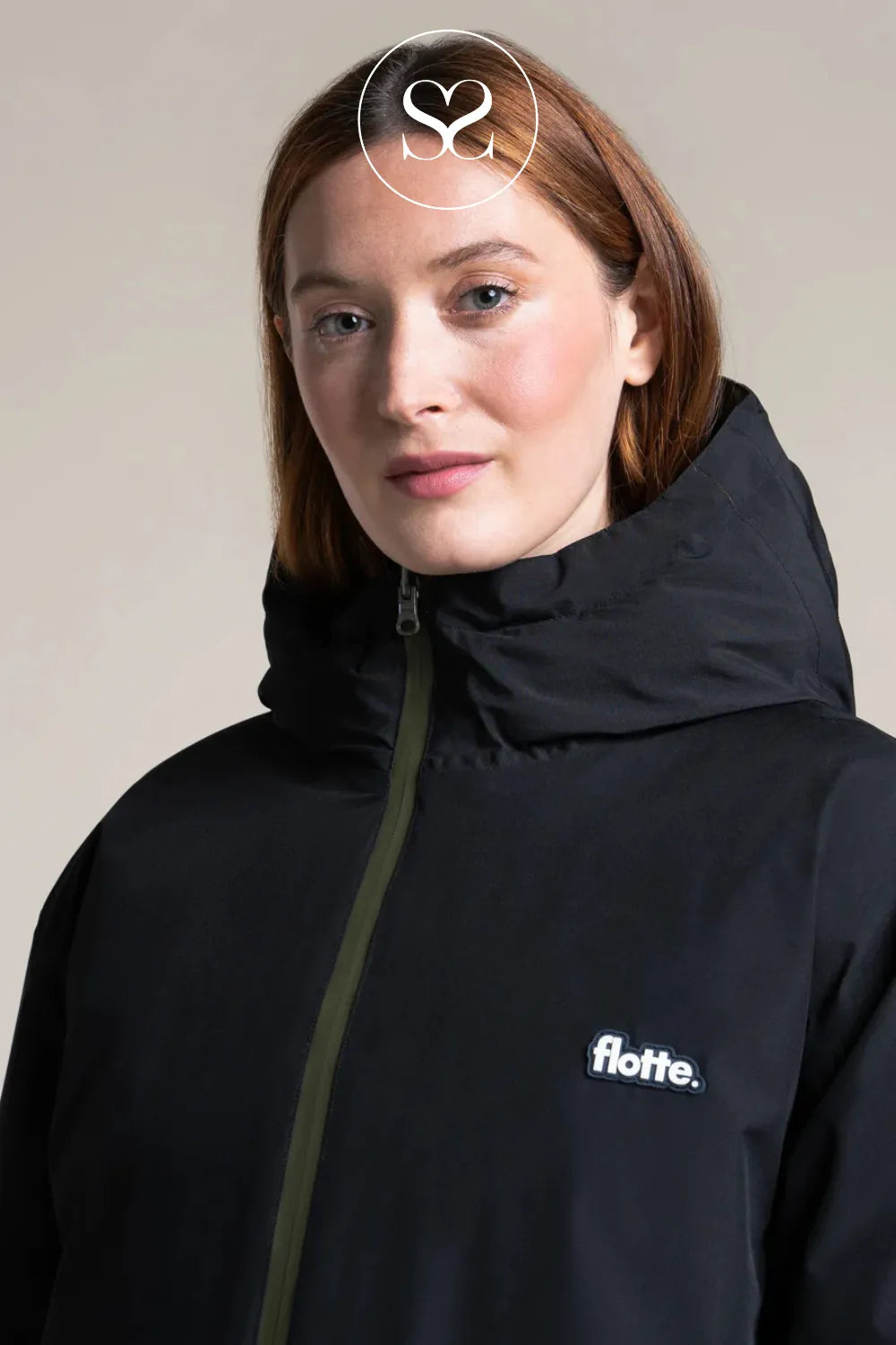 FLOTTE BLACK/KHAKI WATERPOOF LONG REVERSIBLE COAT VARENNES