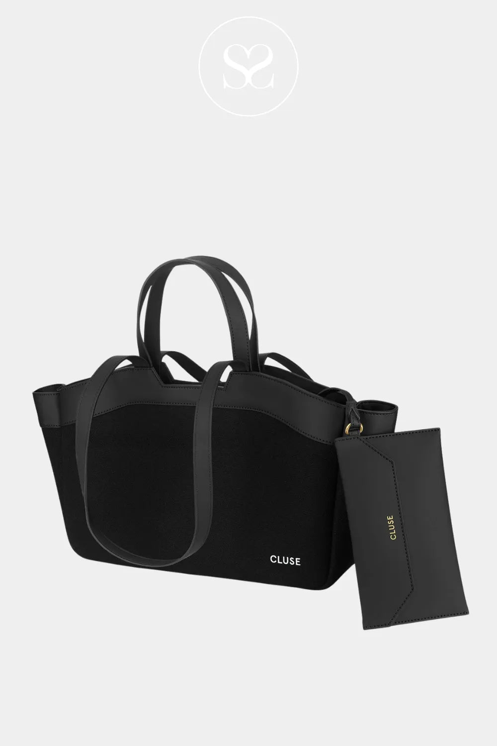 CLUSE BLACK TEXTURED TOTE BAG CX15803