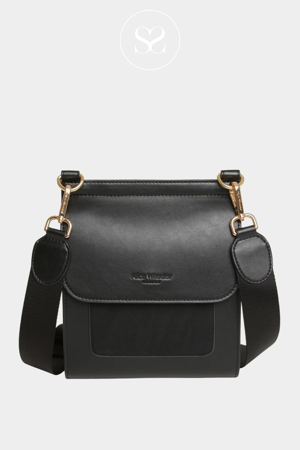ALICE WHEELER BLACK CROSSBODY HANDBAG SEVILLE