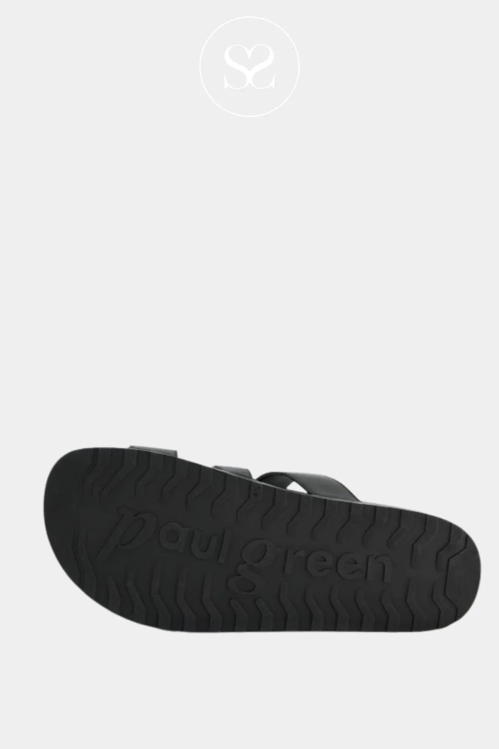 Paul Green 6171 Black Leather Slider Sandals Ireland