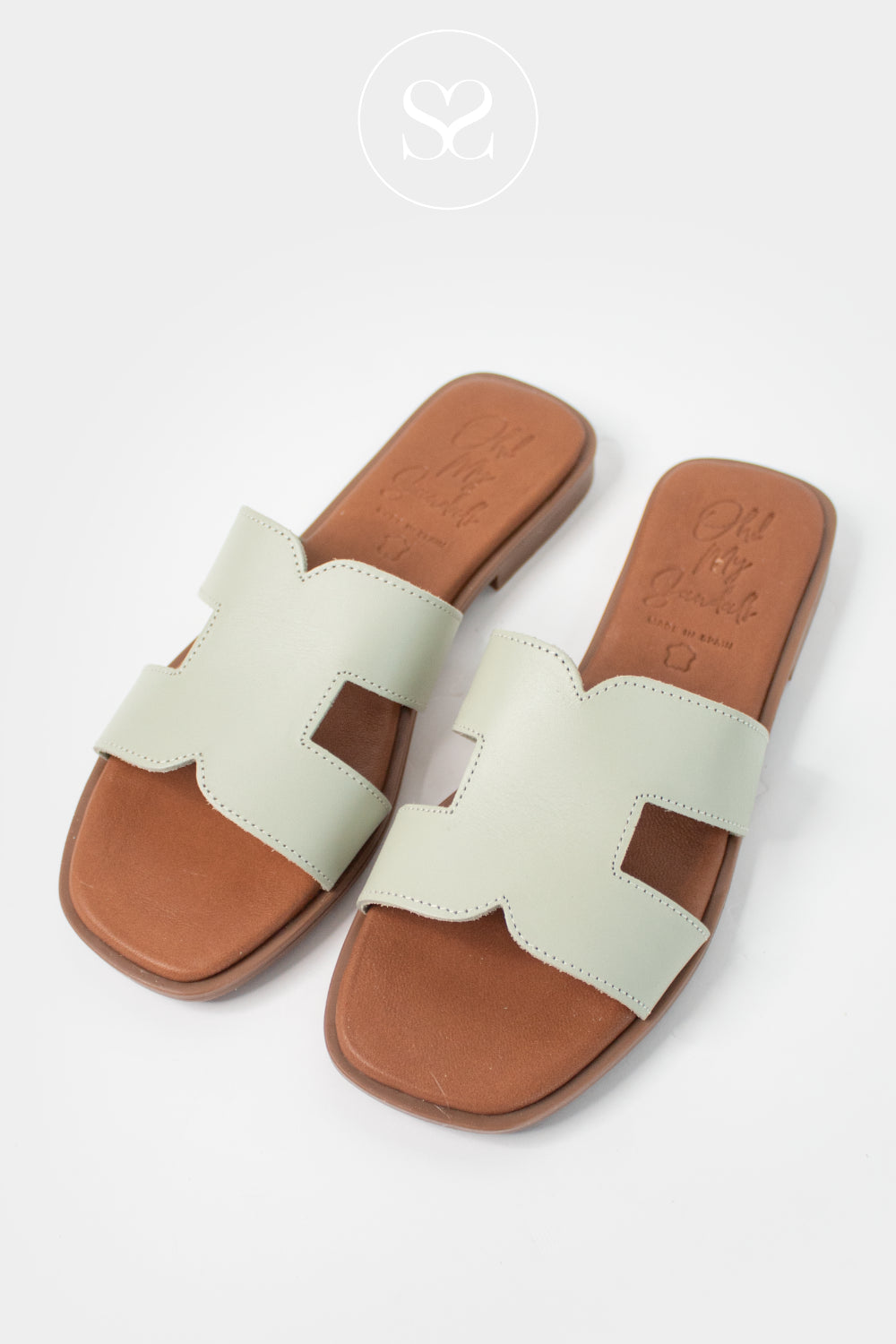 Oh My Sandals Green Slider Sandals 5580