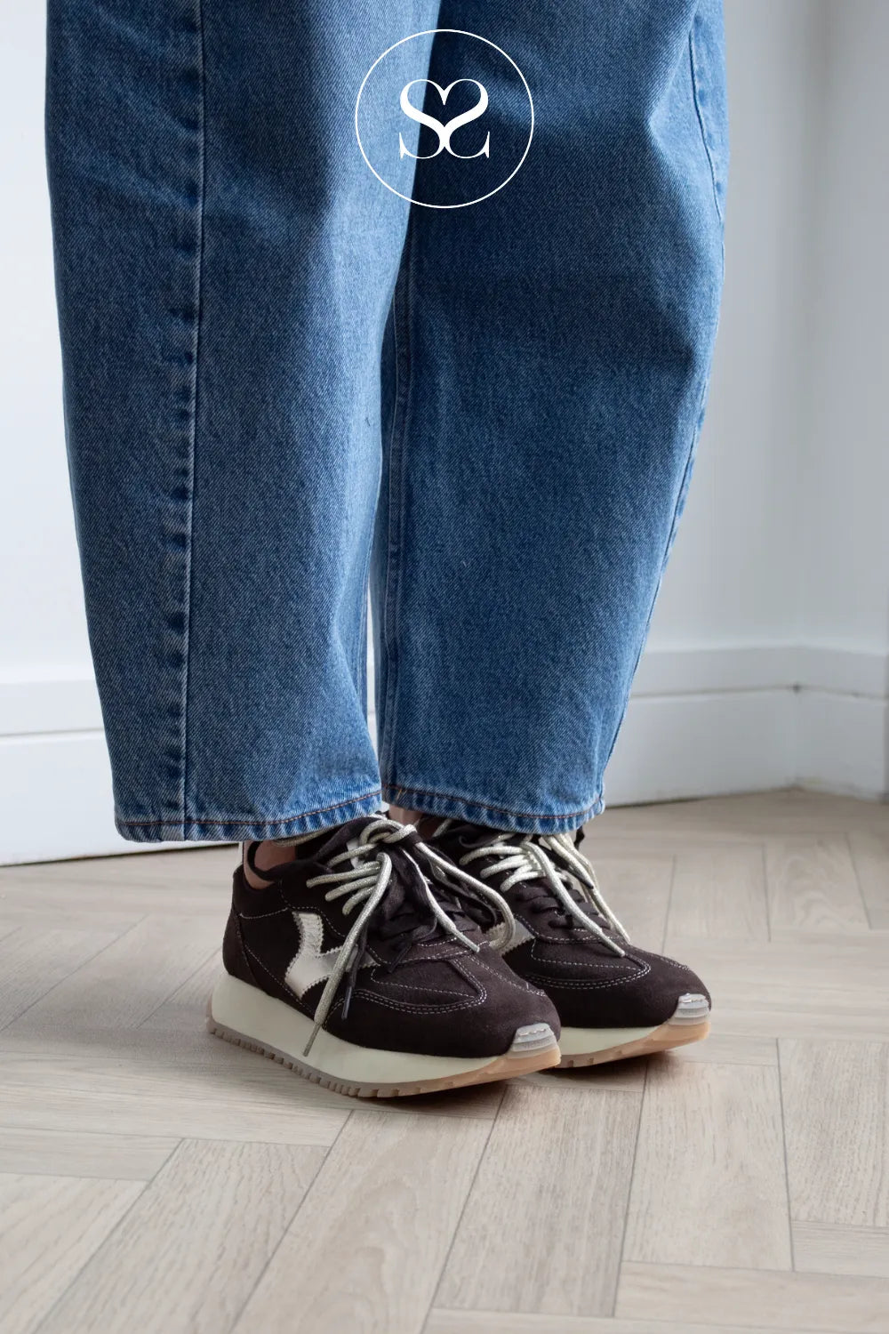 Victoria Brown Suede Sporty Trainers - 1157118