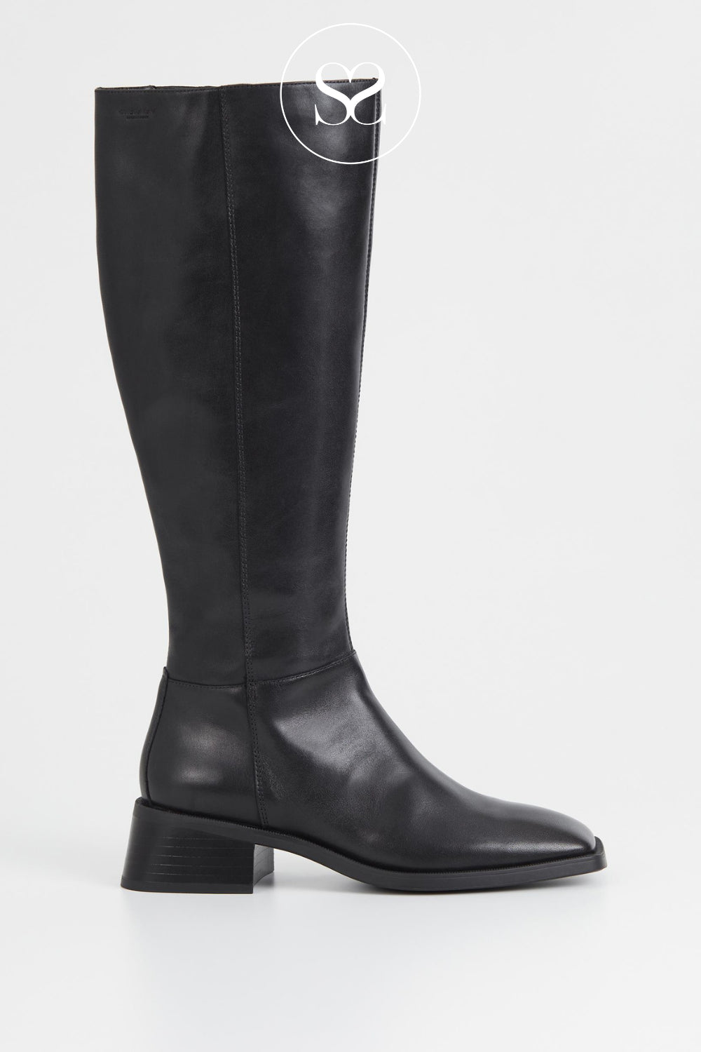 VAGABOND BLANCA 5417-801 BLACK LEATHER KNEE HIGH BOOTS