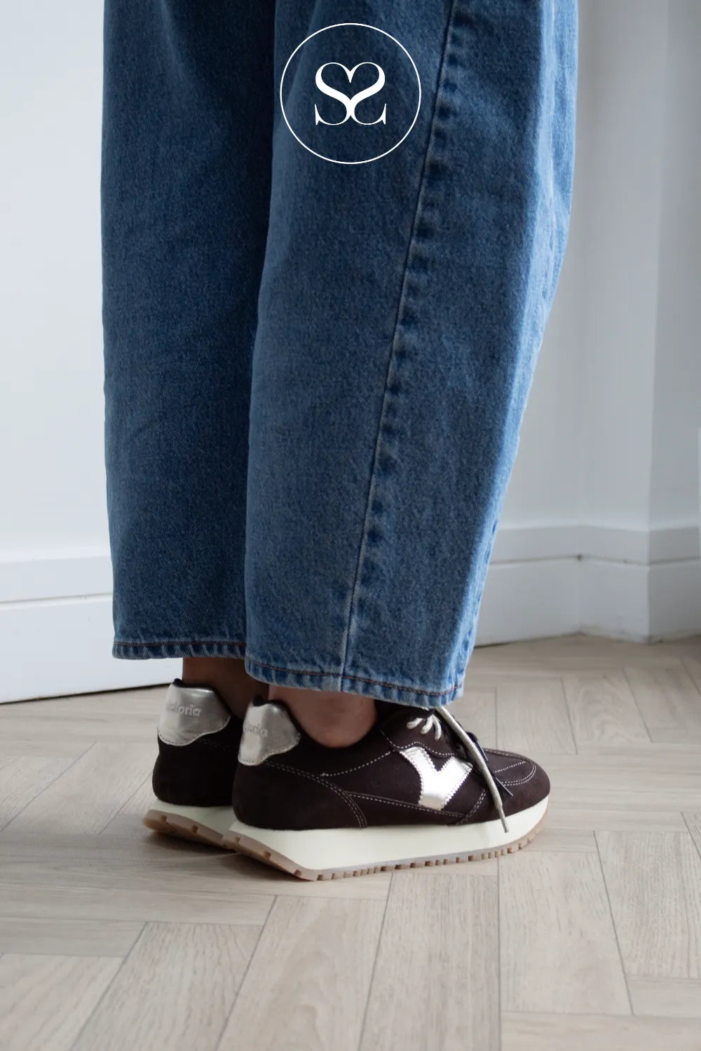 Victoria Brown Suede Sporty Trainers - 1157118