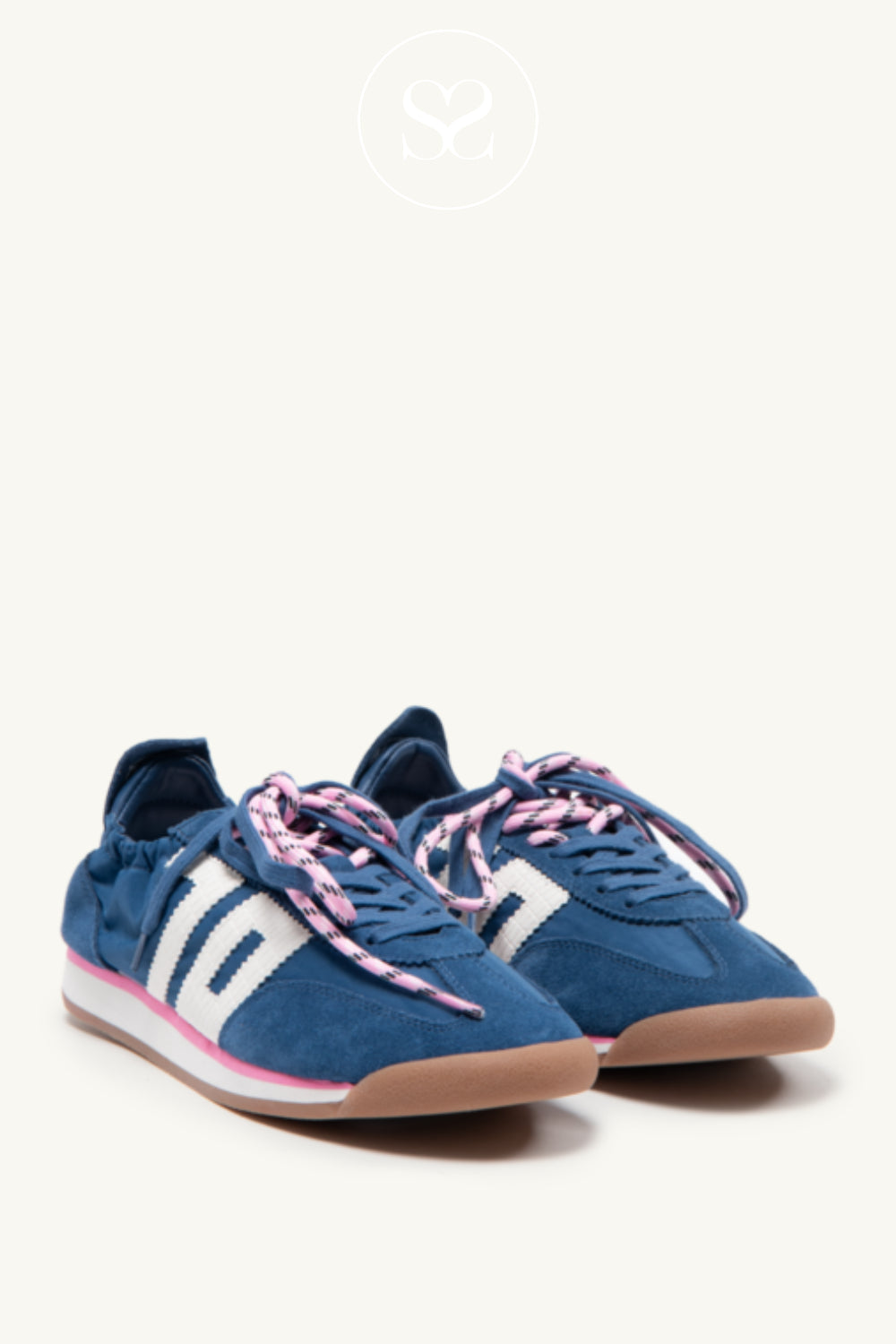 BACK70 Navy Slim Retro Trainers - Rocket