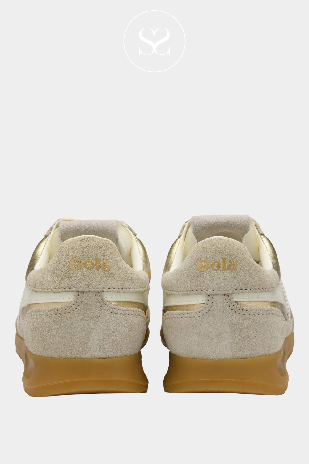 GOLA Gold/Cream Retro Trainers - Firefly ireland