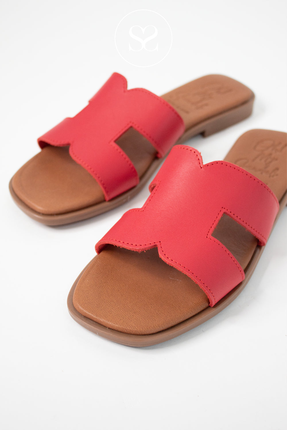 OH MY SANDALS Red slider sandals 5580