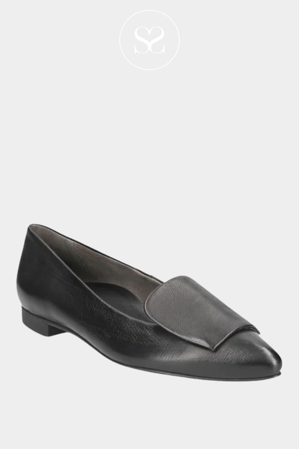 Black paul green ballet flats with pointed toe