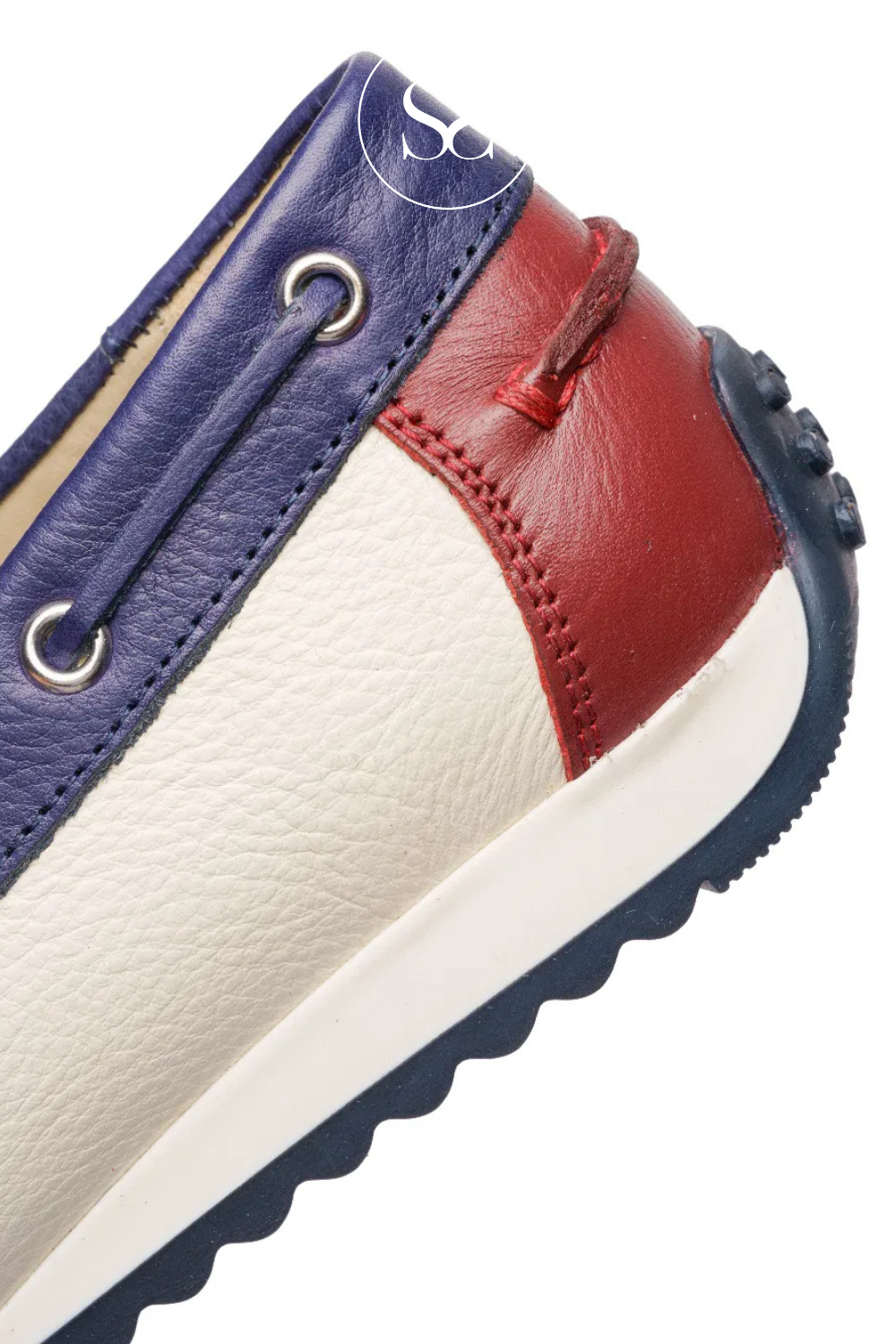 Ara nautical style boat shoe with round toe and lace detail. Slip on style loafer with rubber sole and leather cushioned insole. Comfortable everyday shoe