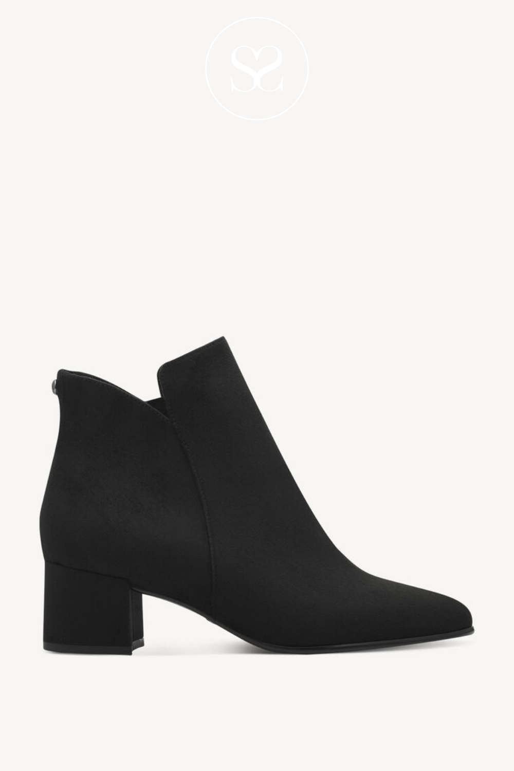 Tamaris Black Suede Ankle Boots 1-25354 Ireland