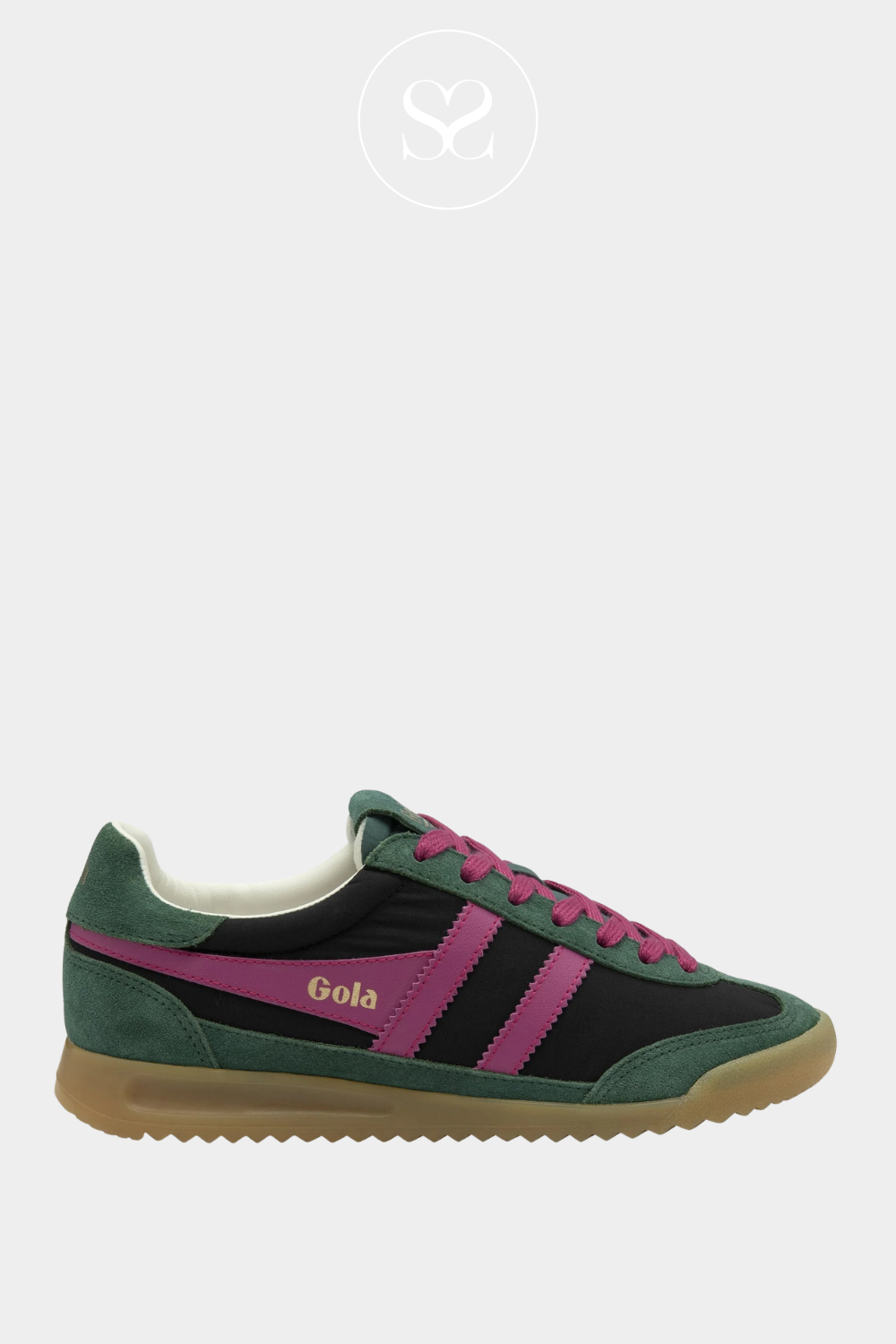 GOLA Retro Green/Black Trainers - FIREFLY