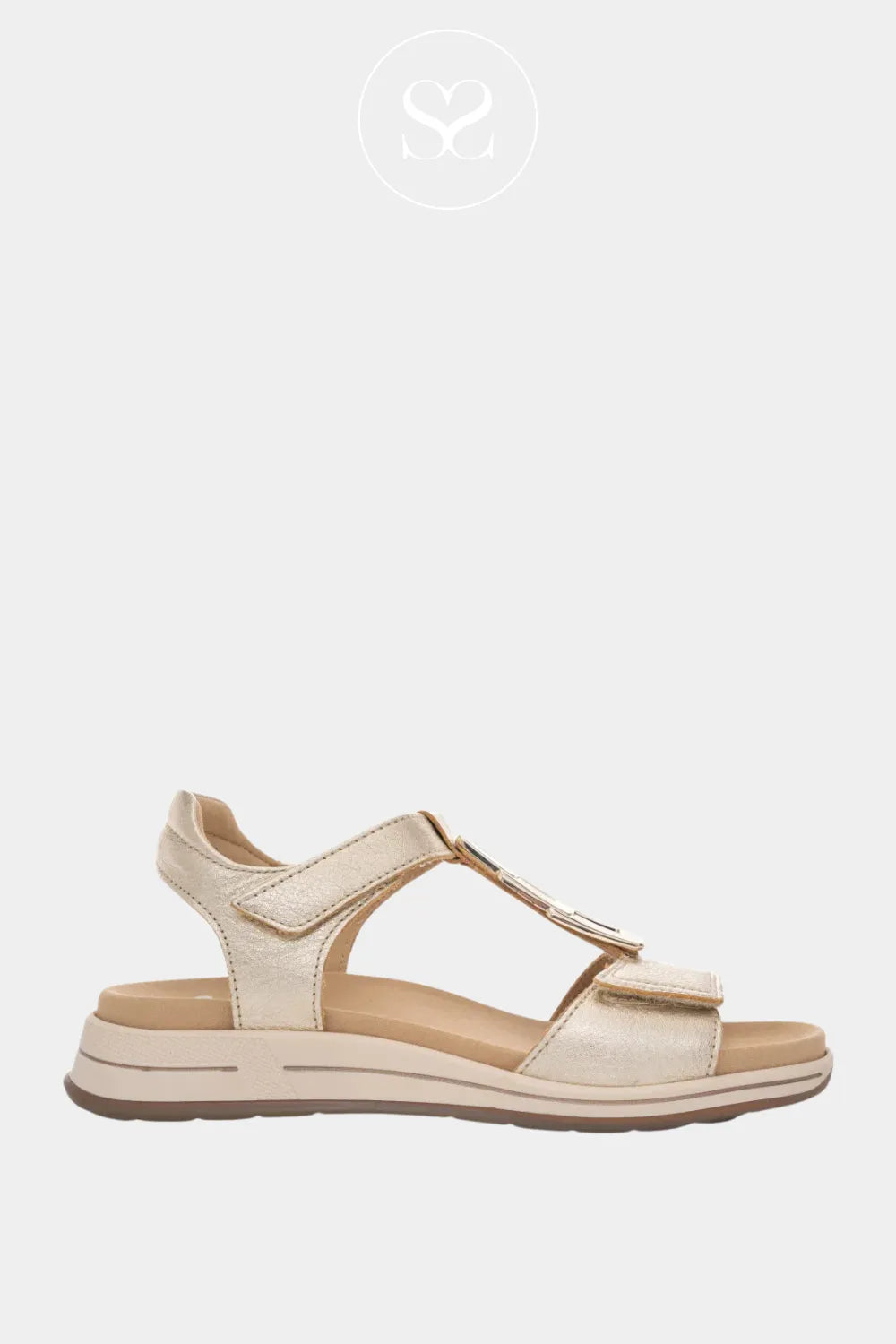 Ara gold Walking Sandals 1234804 Made from supple premium leather and fully leather-lined,