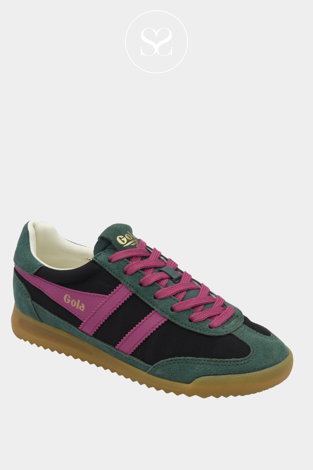 GOLA Retro Green/Black Trainers - FIREFLY ireland