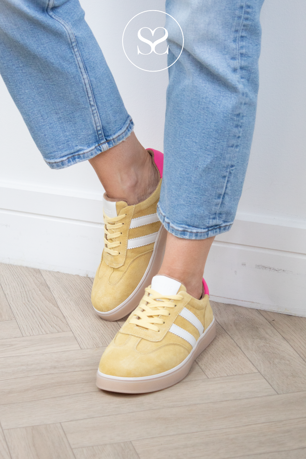 DRILLEYS Lemon (Mellow Yellow) Retro Trainers SEVENTY FIVE