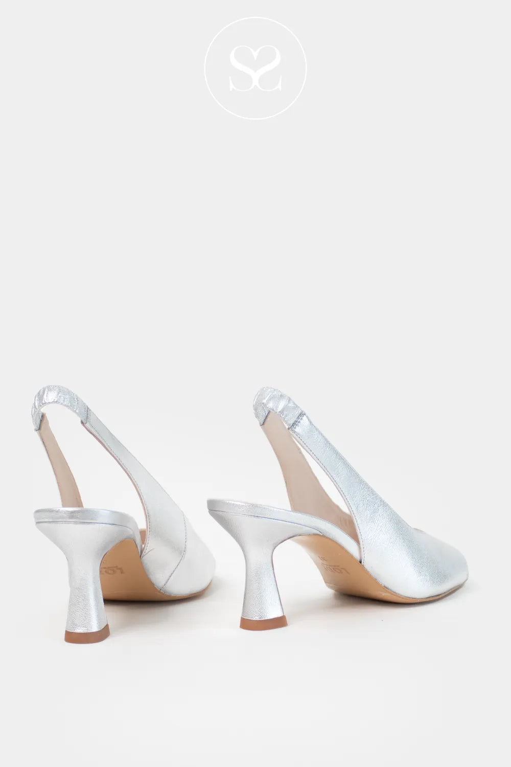 LODI Silver Slingback Sandals - LUDVIG with Refined slingback silhouette