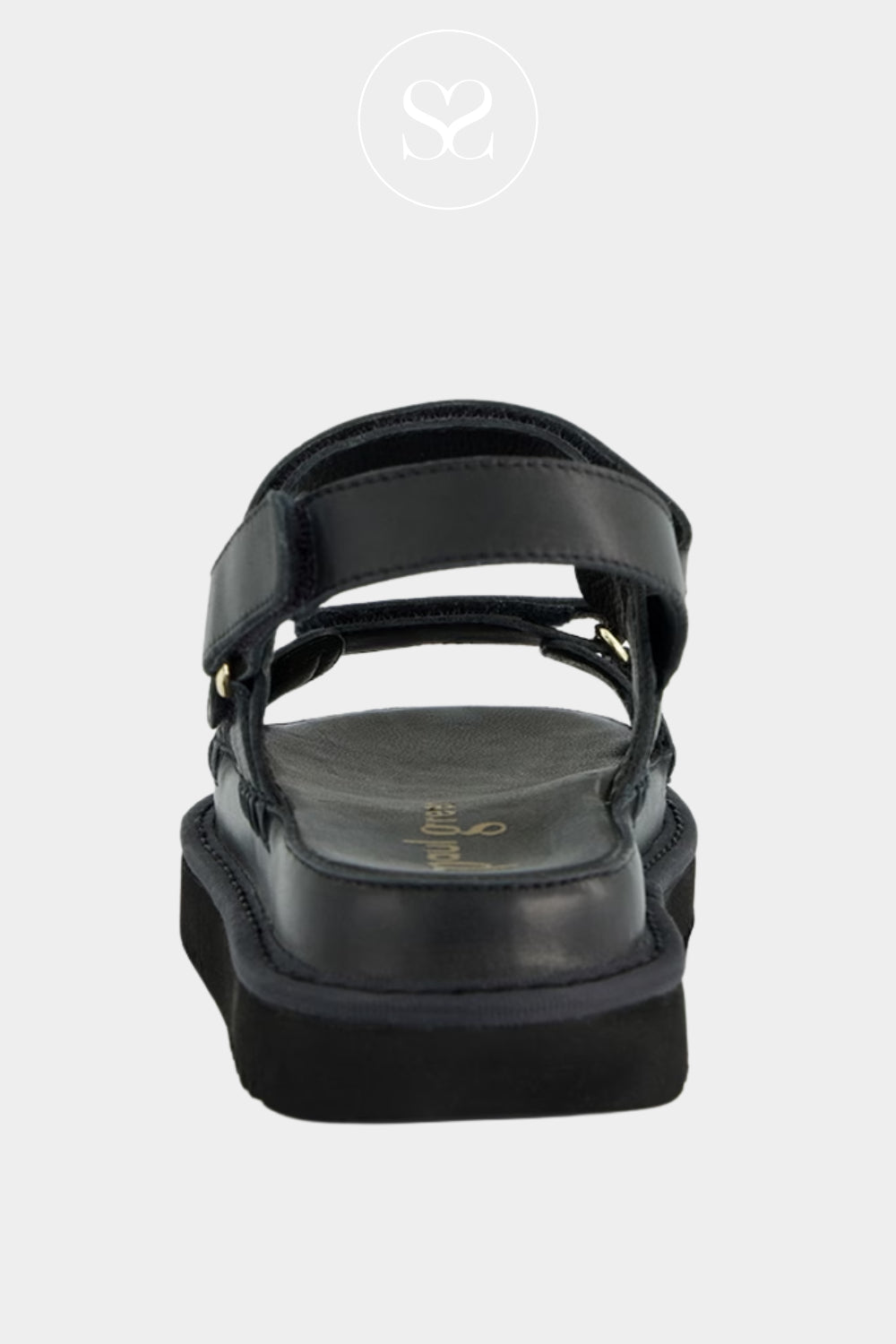 Paul Green Black Leather Walking Sandals - 6175-019