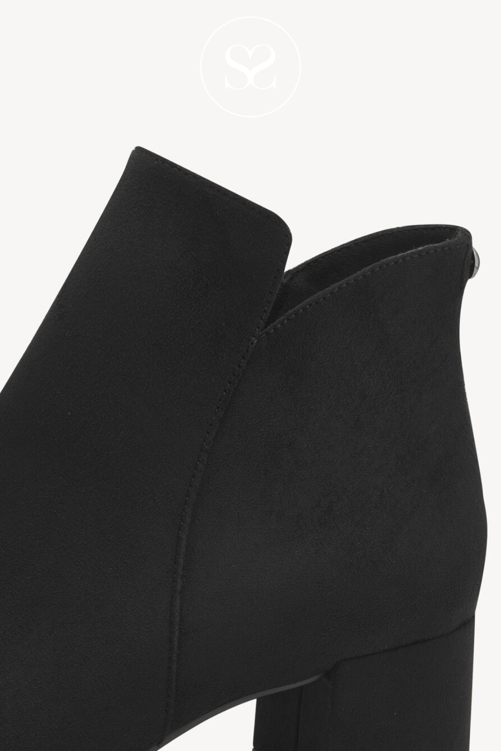 Tamaris Black Suede Ankle Boots 1-25354 Ireland for Women in Ireland