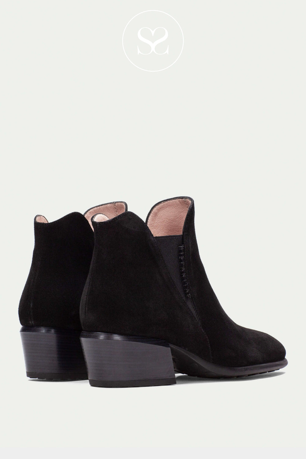 HISPANITAS BLACK LEATHER-LINED CHELSEA BOOT WITH SMALL BLOCK HEEL