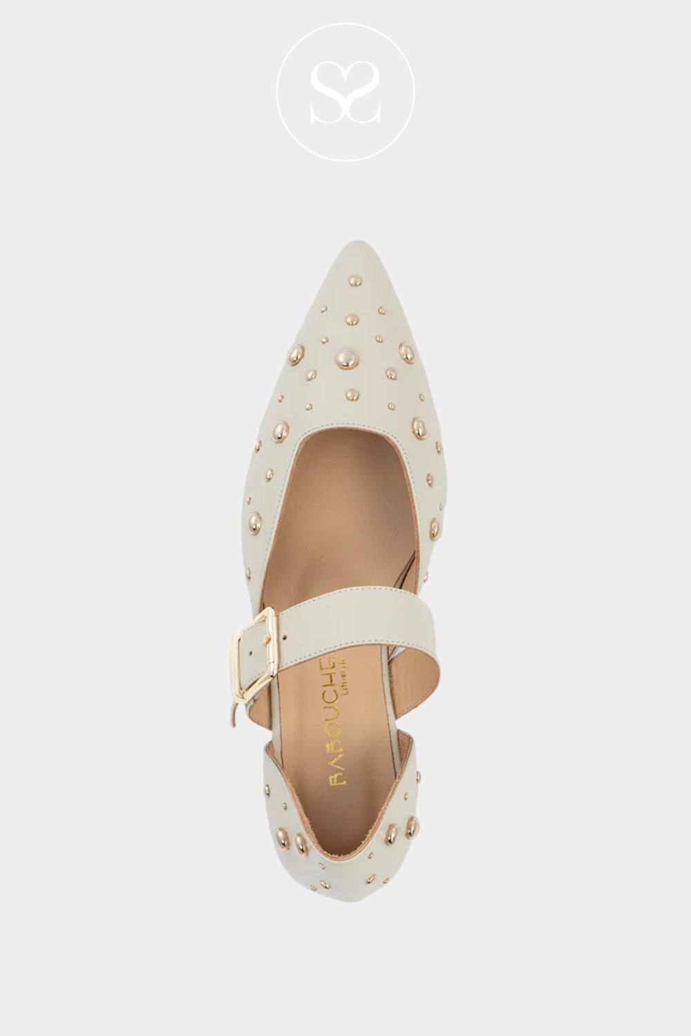 Babouche Off White Mary-Jane Flats - G-Ally-1 IN Ireland