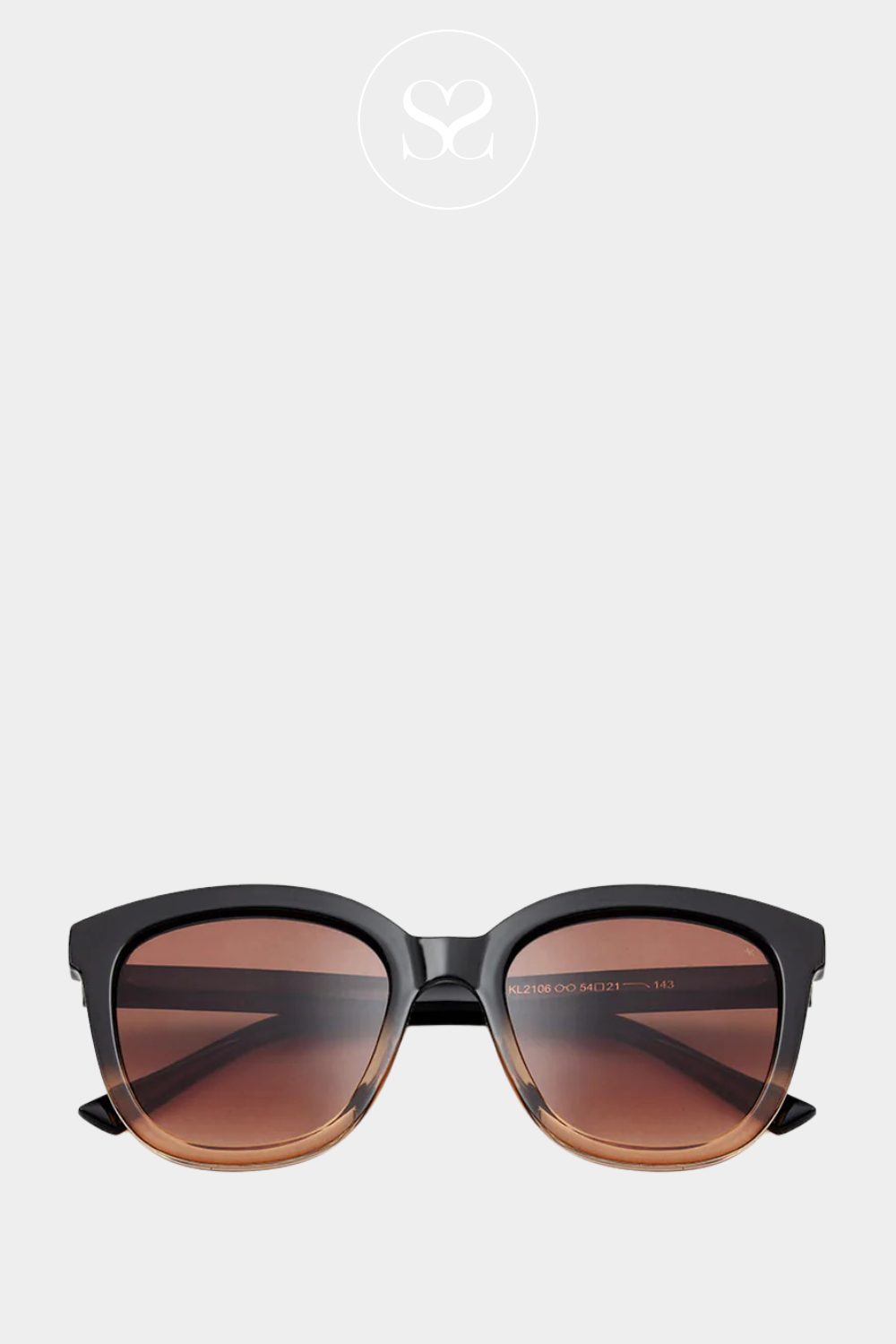 AKJAERBEDE BLLY BLACK AND BROWN UV 400 SUNGLASSES