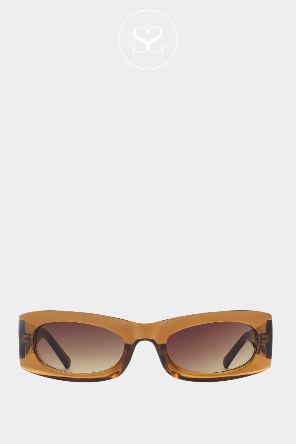 AKJAERBEDE FRIDA SMOKE TRANSPARENT DARK TINTED LENSE SUNGLASSES